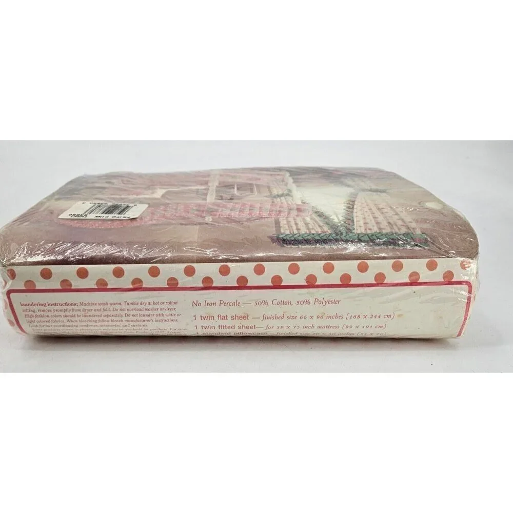 Vtg New Minnie N Me No Iron Percale 3 Piece Twin Sheet Set Friends Forever